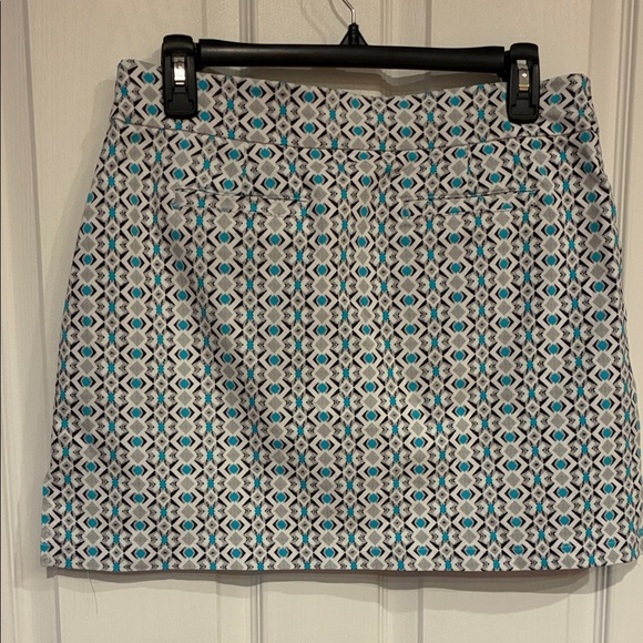 Ruby Rd. Blue and Gray Mini Skirt - Picture 3 of 8